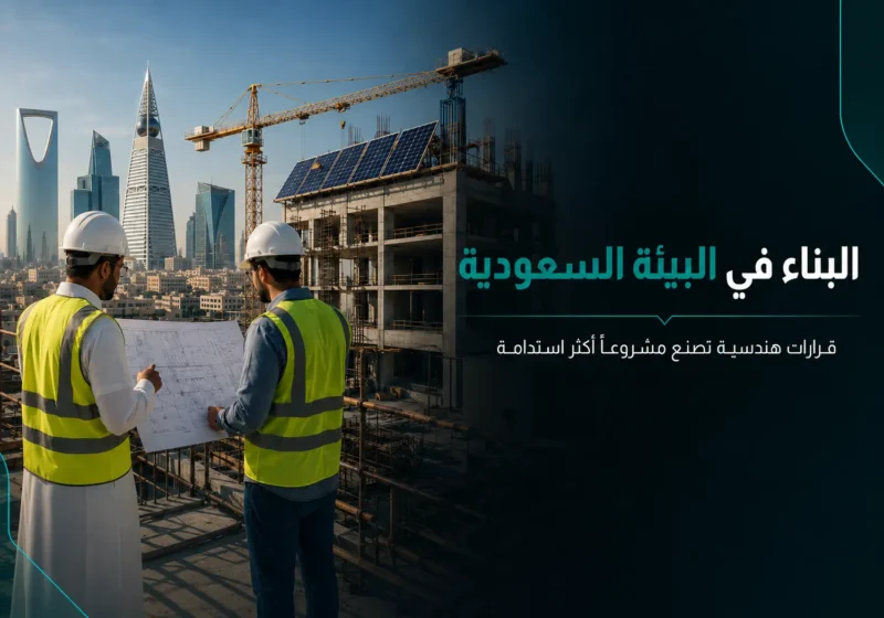 البناء في البيئة السعودية: كيف تصنع القرارات الهندسية أكثر استدامة؟